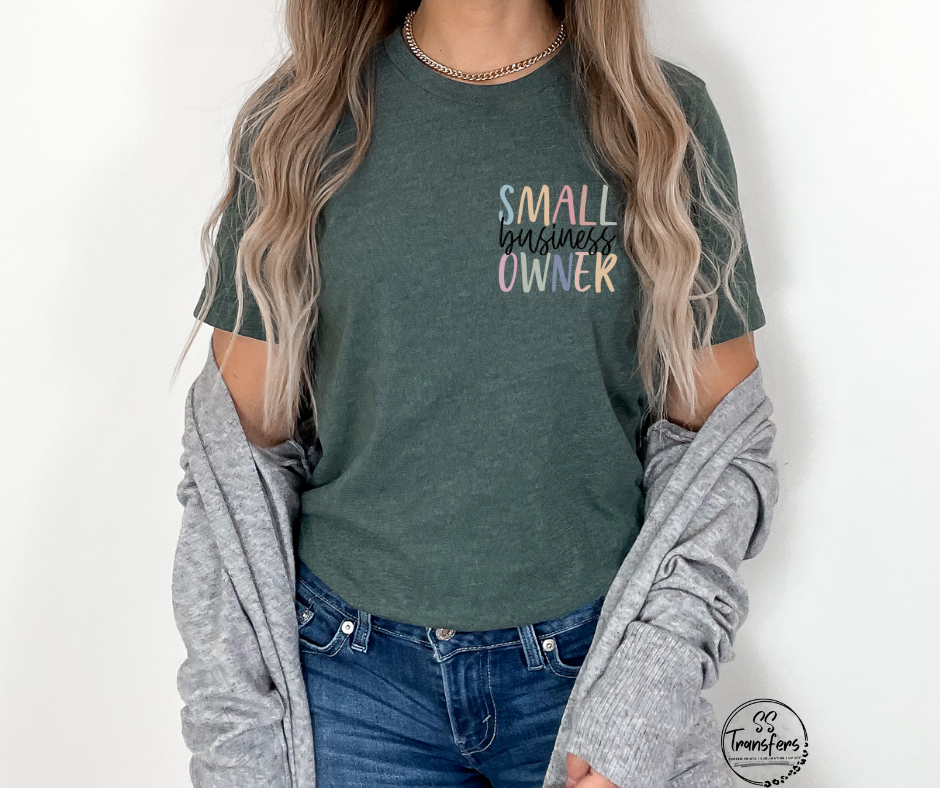 Small Business Owner Pocket DTF Transfer