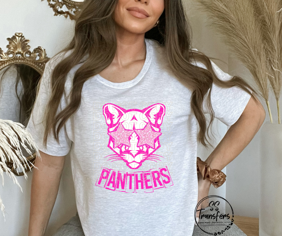 Preppy Panthers DTF Transfer