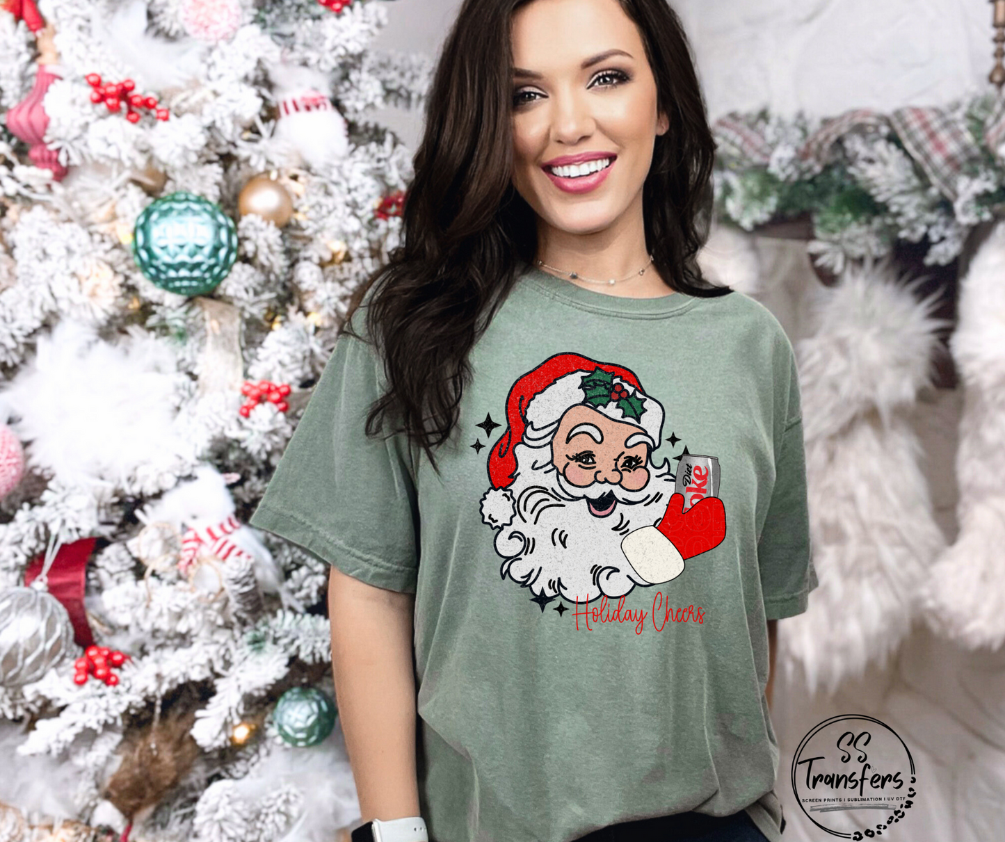 Holiday Cheer Santa Drinks (Multiple Options) DTF Transfer
