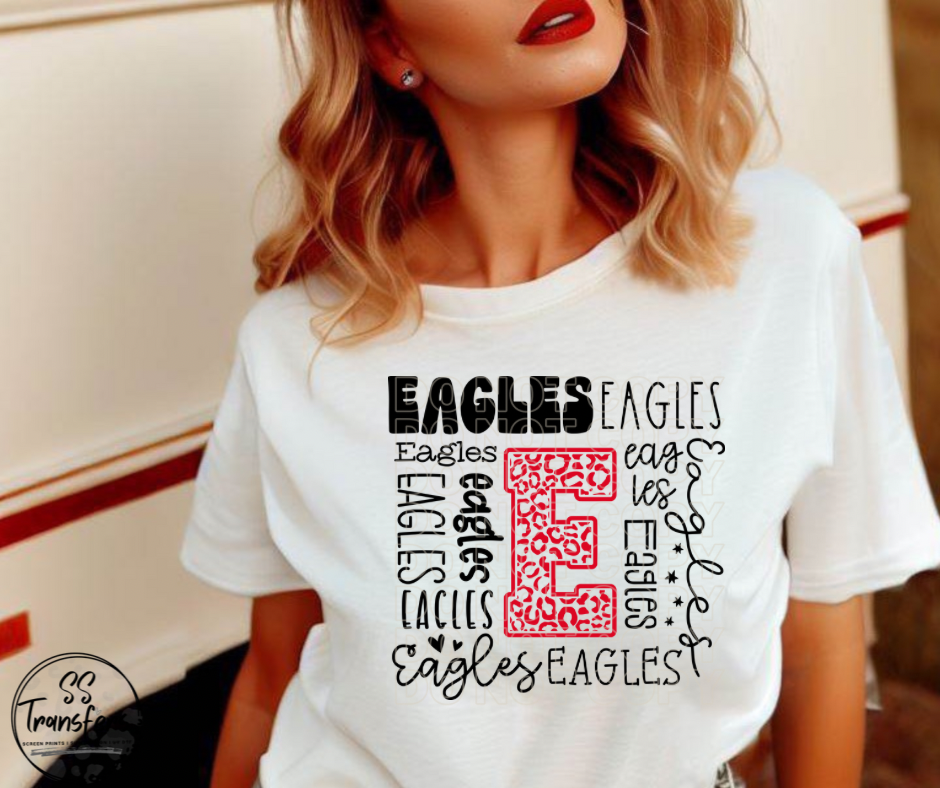Leopard Eagles Collage (Multiple Colors) DTF Transfer