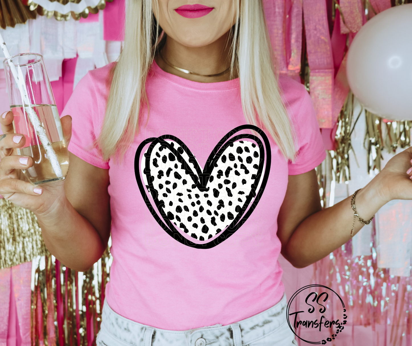 *SS Exclusive* Dalmation Dot Heart DTF Transfer