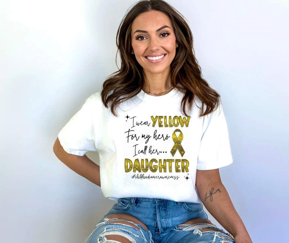 Childhood Yellow Sequins My Hero….(multiple options) DTF Transfer