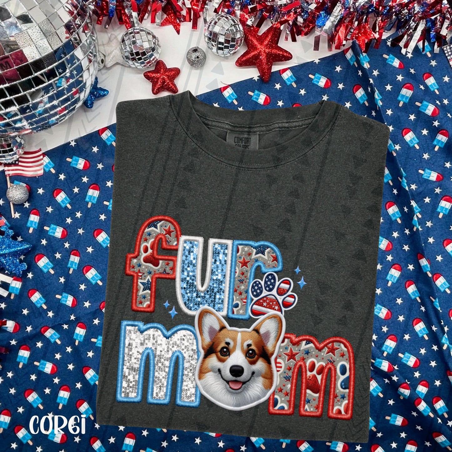 Patriotic Fur Mom (Multiple Choices) DTF Transfer
