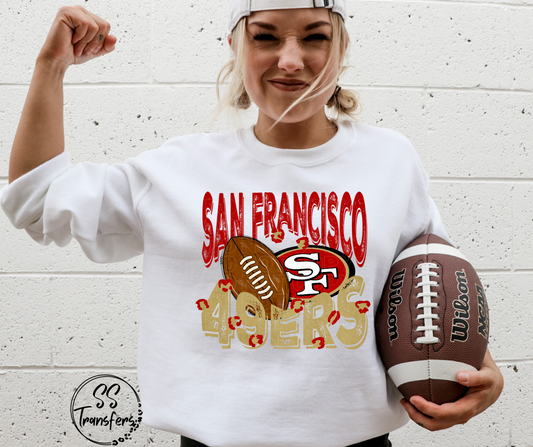 Niners Leopard DTF Transfer