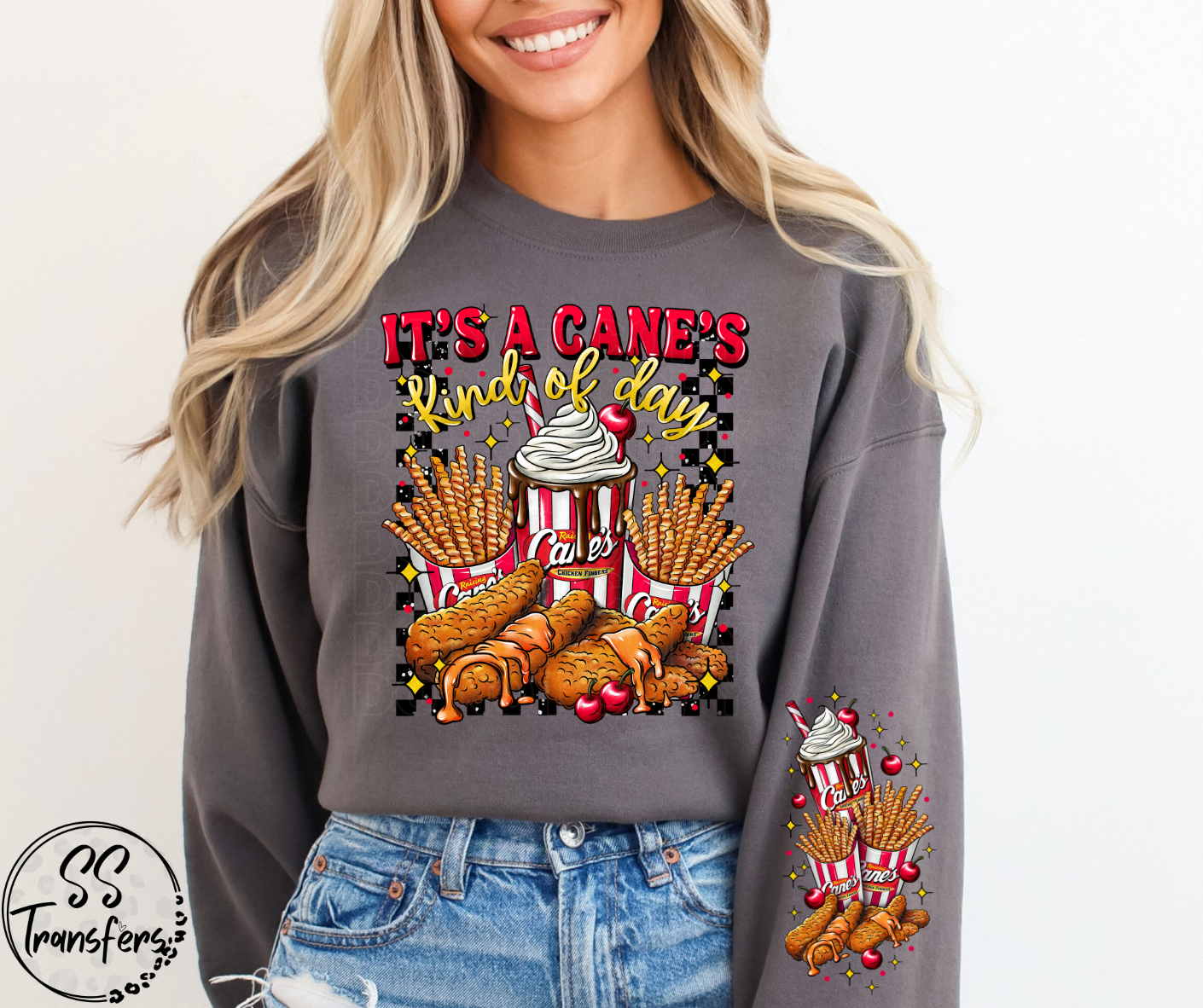 Cane’s Kind of Day-Lemonade or Shake Option (w/Sleeve Option) DTF Transfer