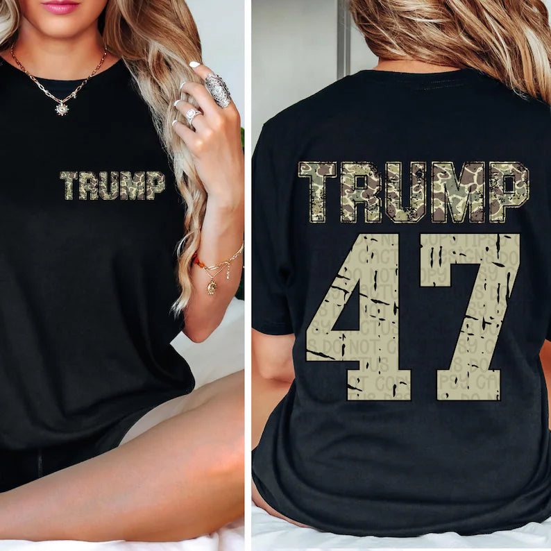 Trump 47 Camo (pocket Included) DTF Transfer