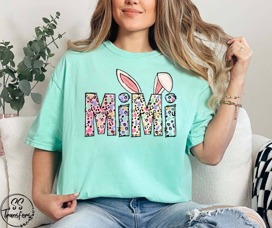 Leopard Bunny Names Customizable DTF Transfer