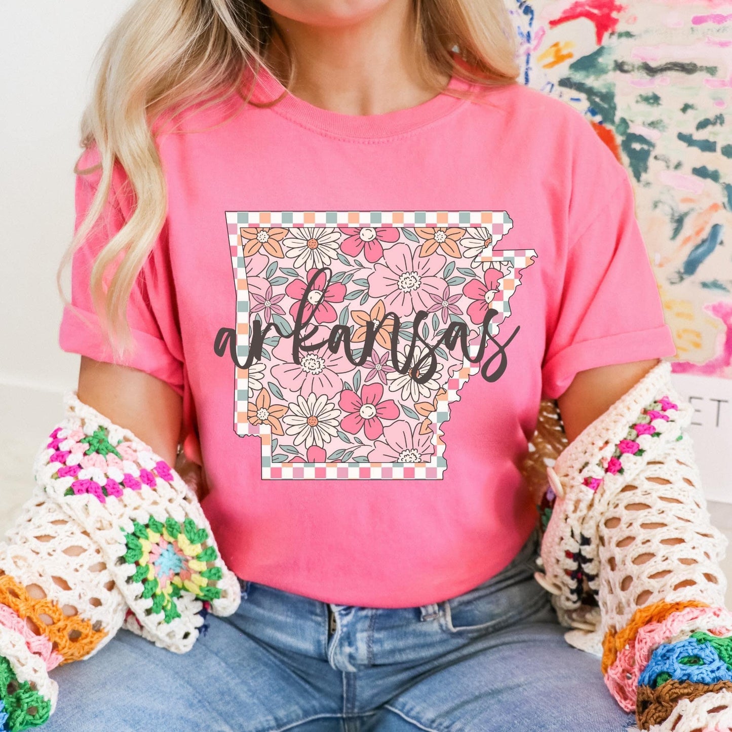 Floral States DTF Transfer