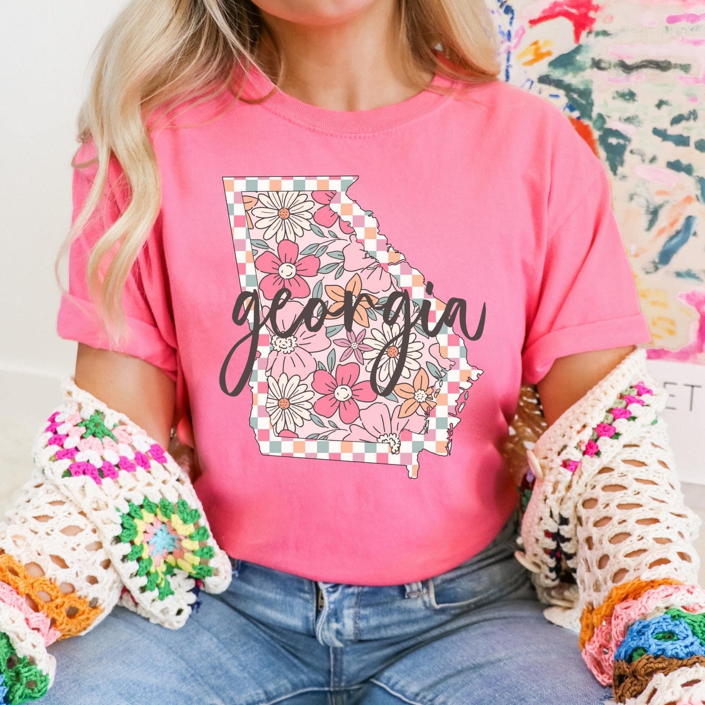 Floral States DTF Transfer