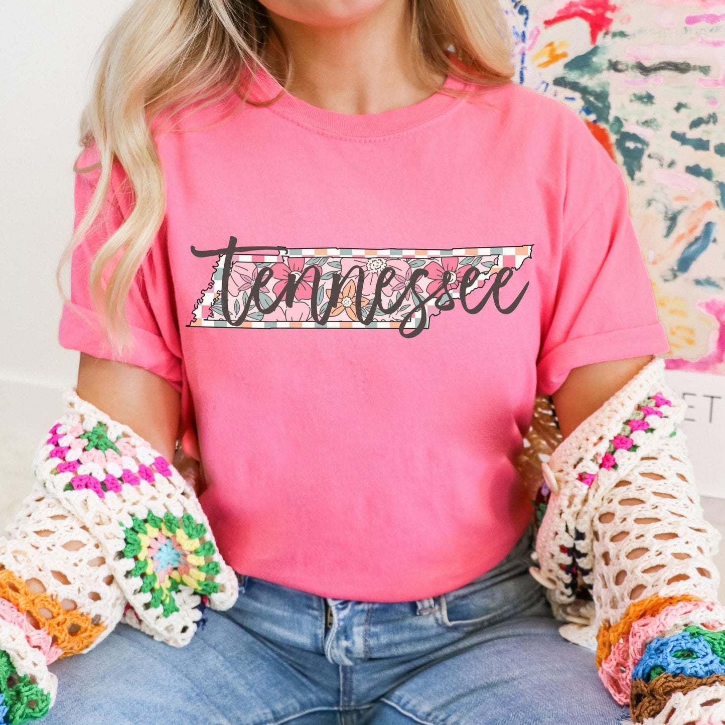 Floral States DTF Transfer