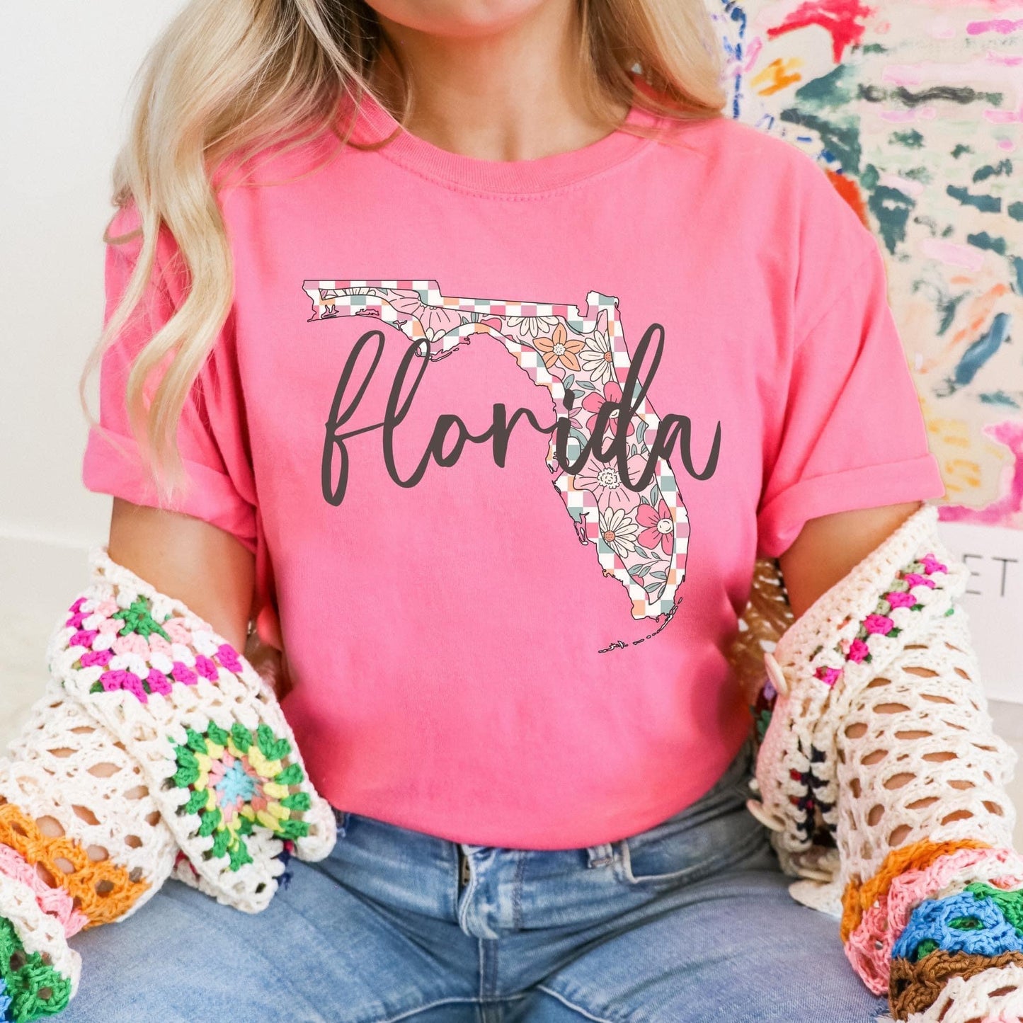 Floral States DTF Transfer