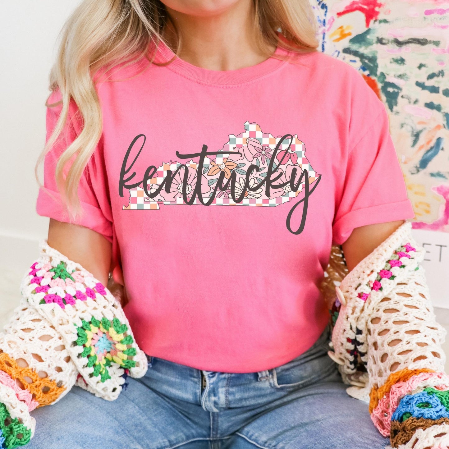 Floral States DTF Transfer