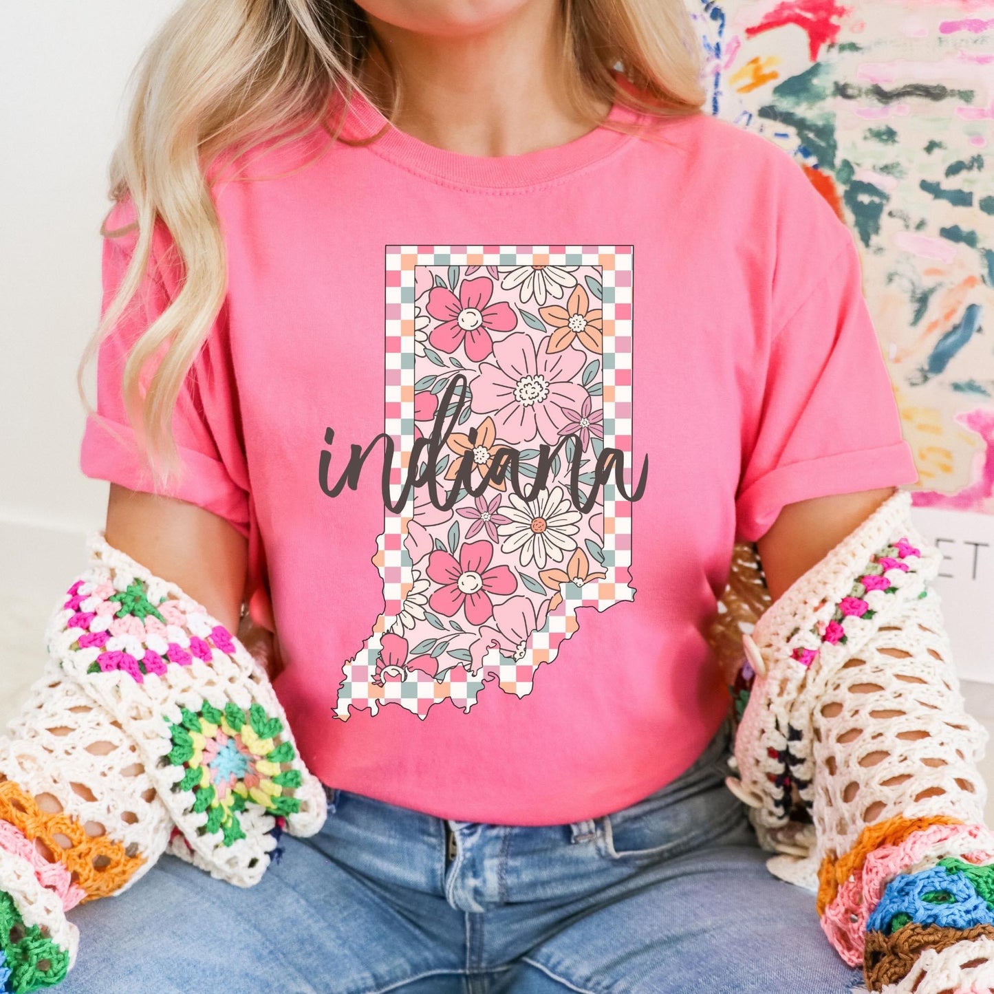 Floral States DTF Transfer