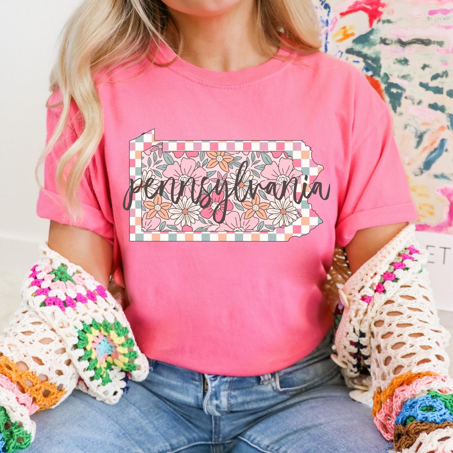 Floral States DTF Transfer