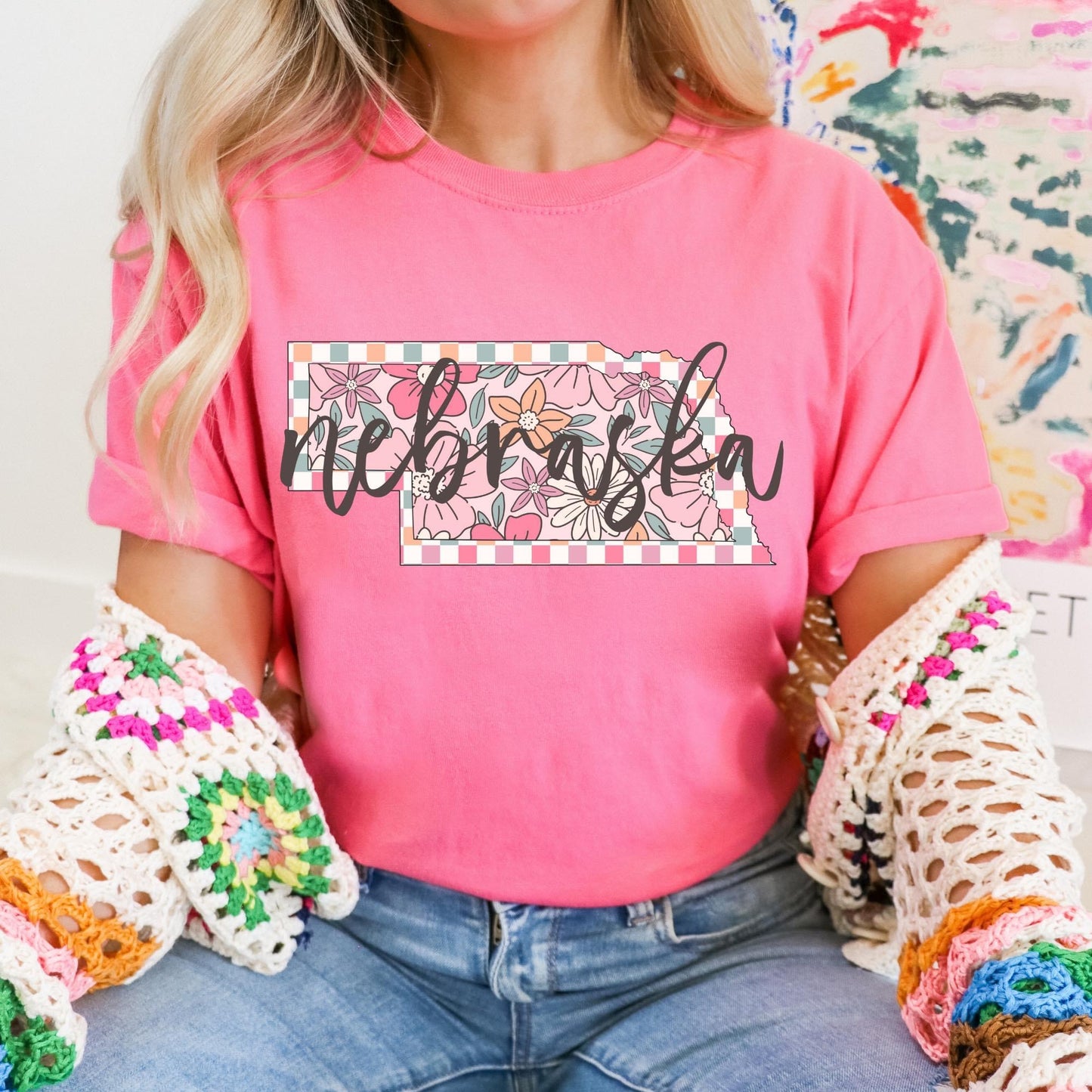 Floral States DTF Transfer