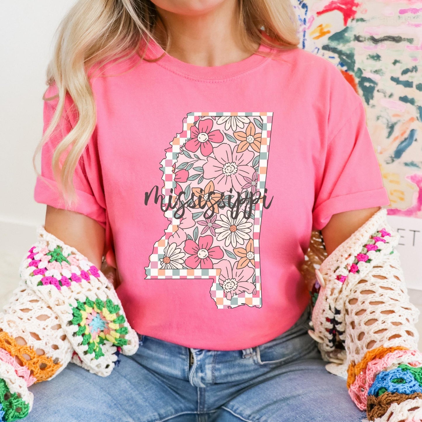 Floral States DTF Transfer