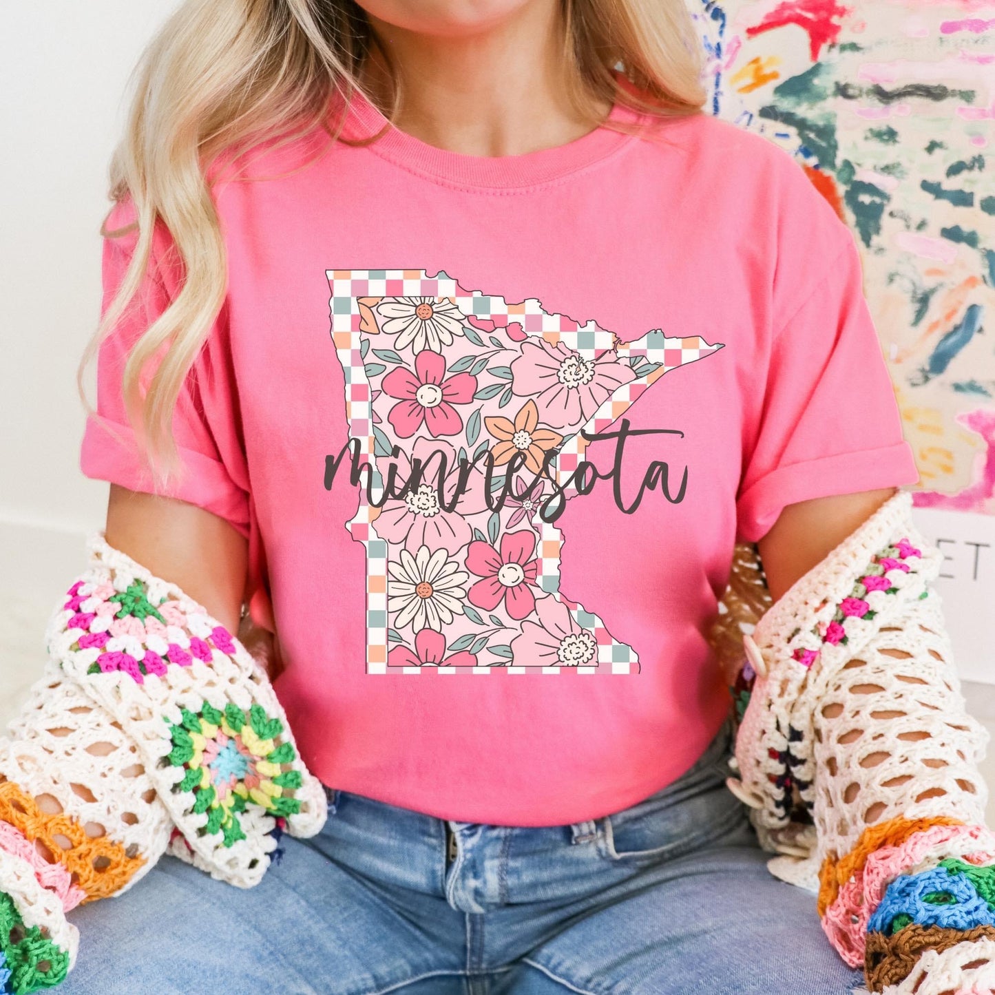 Floral States DTF Transfer
