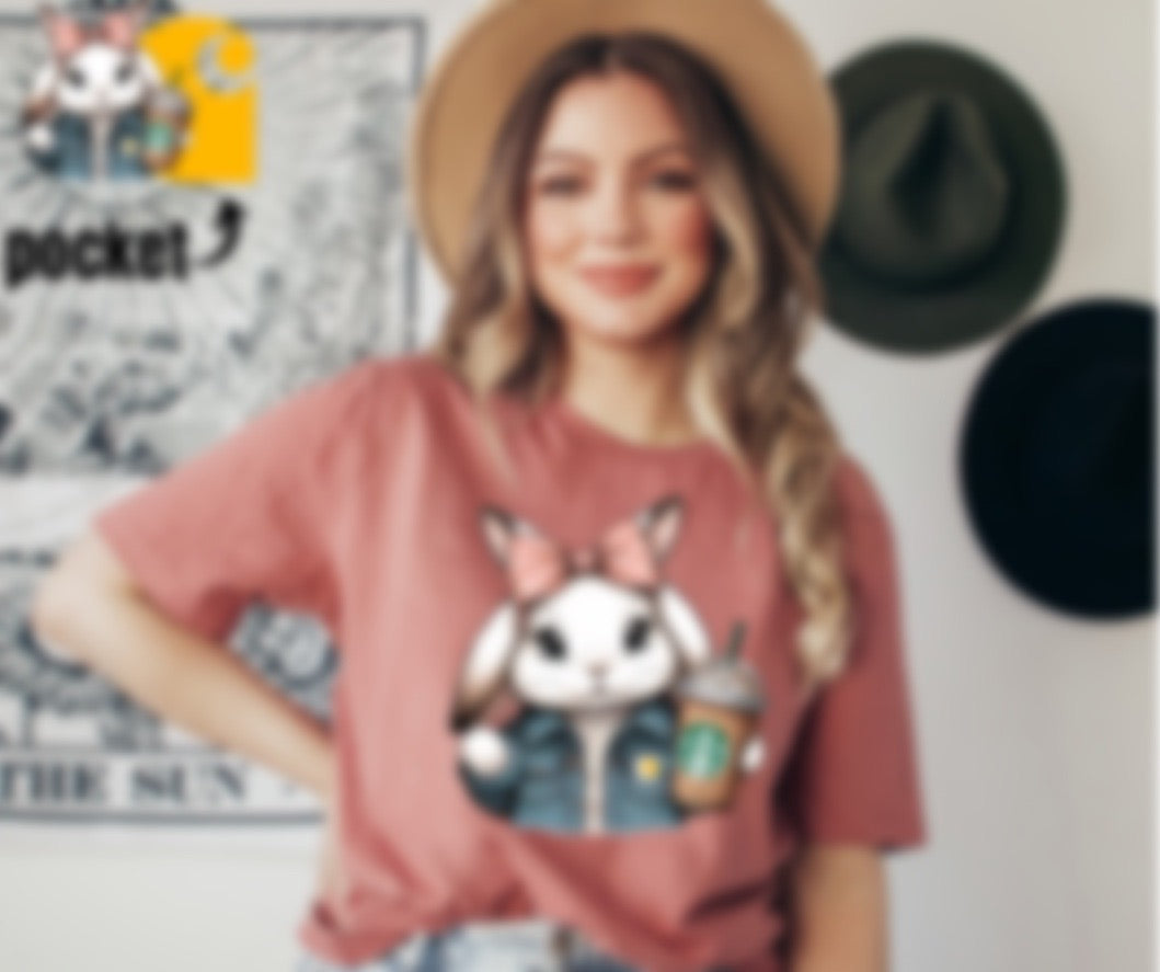 *FB Exclusive* Bunny, Jacket, Coffee (Multiple Options) DTF Transfer
