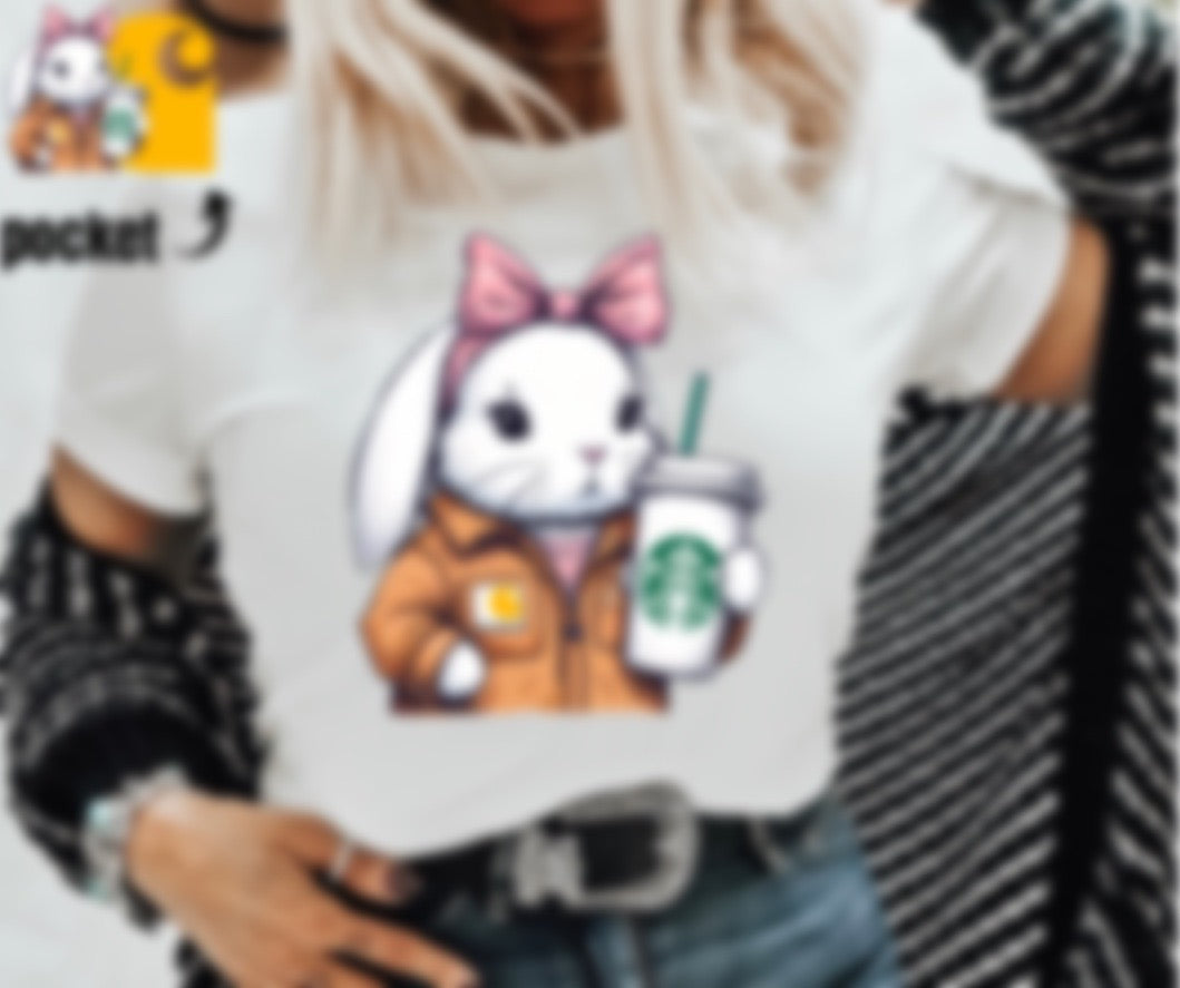 *FB Exclusive* Bunny, Jacket, Coffee (Multiple Options) DTF Transfer