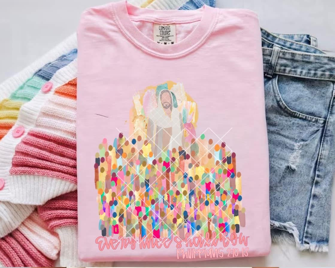 Every Knee Shall Bow Watercolor DTF Transfer