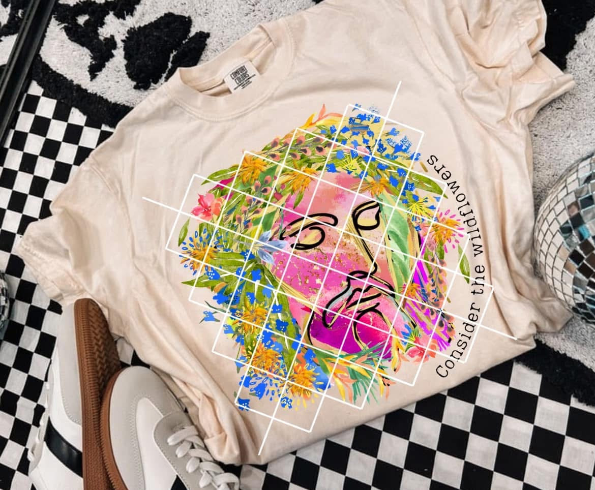 Consider the Wildflowers Watercolor DTF Transfer