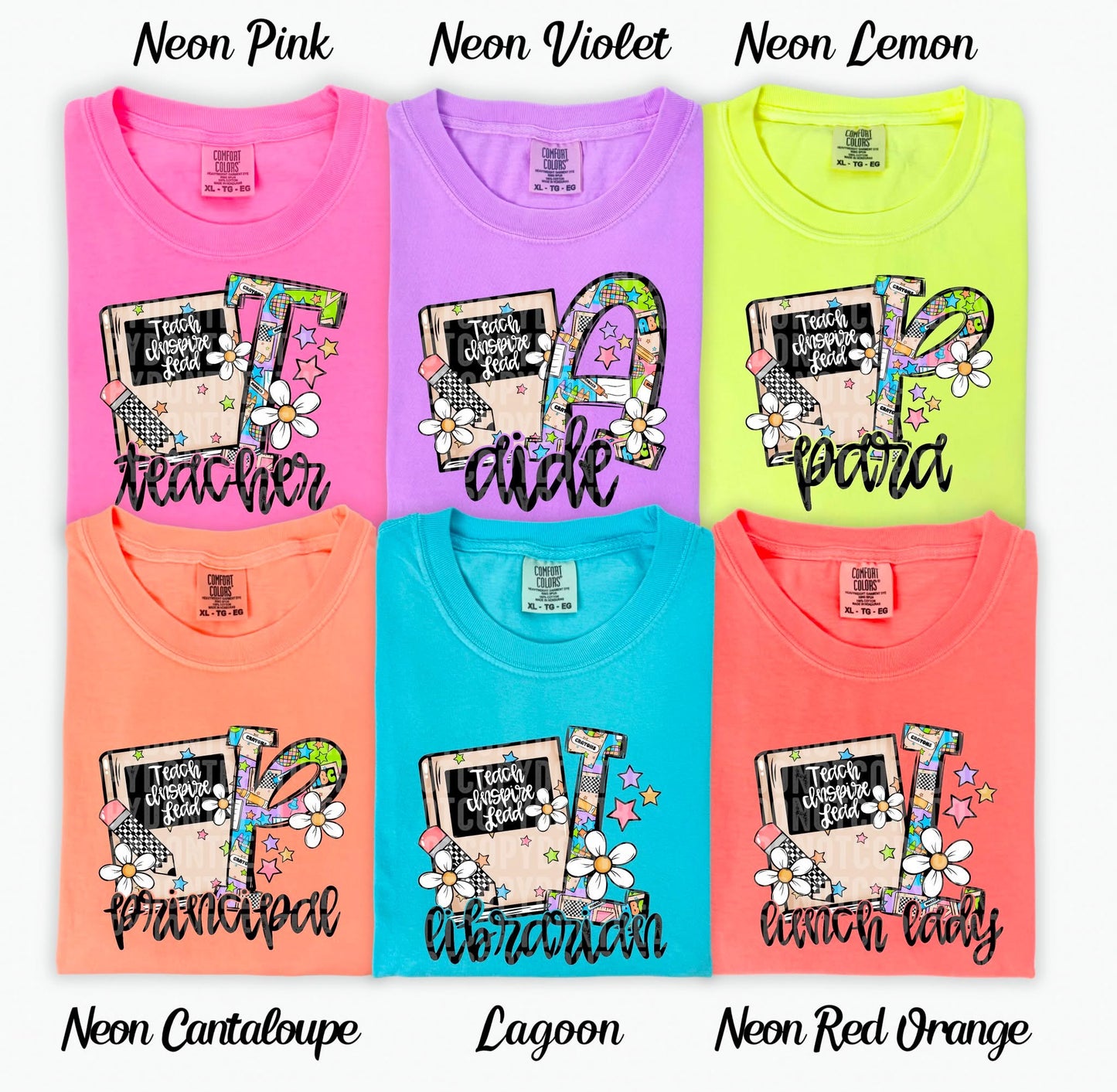Teach, Inspire, Lead Names (Multiple Choices) DTF Transfer