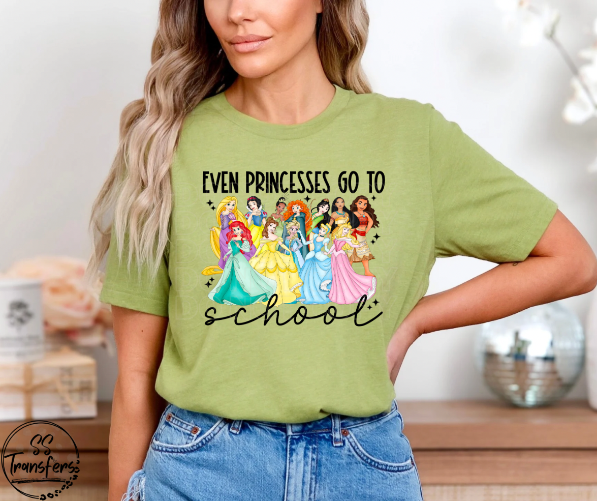 Even Princesses Go to School DTF Transfer
