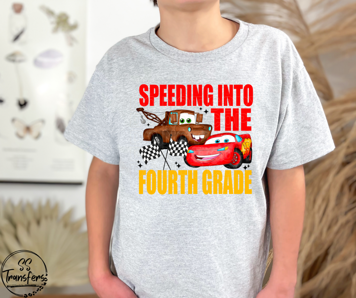 Speeding Into.. (PreK-5th grade) DTF Transfer