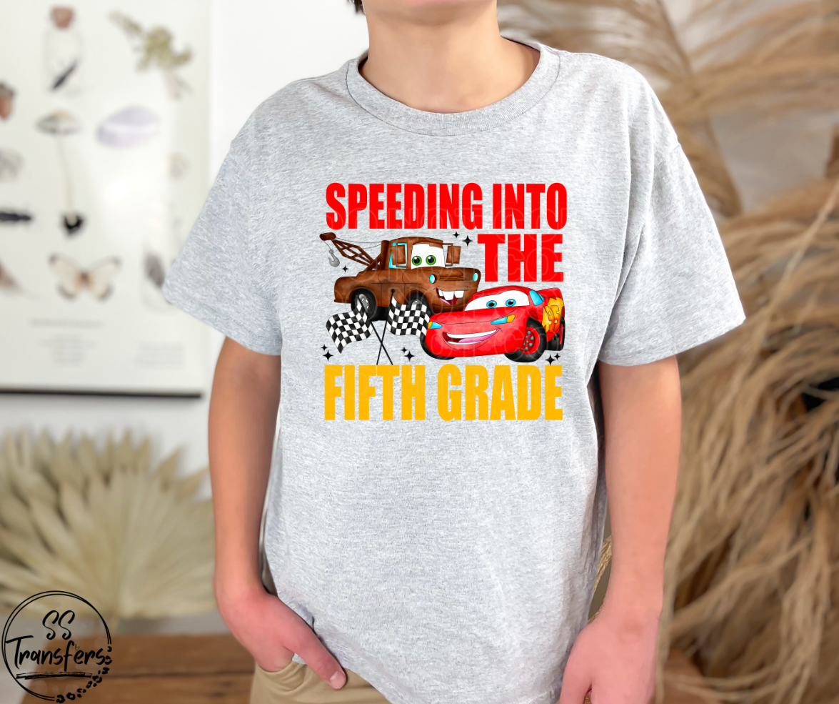 Speeding Into.. (PreK-5th grade) DTF Transfer