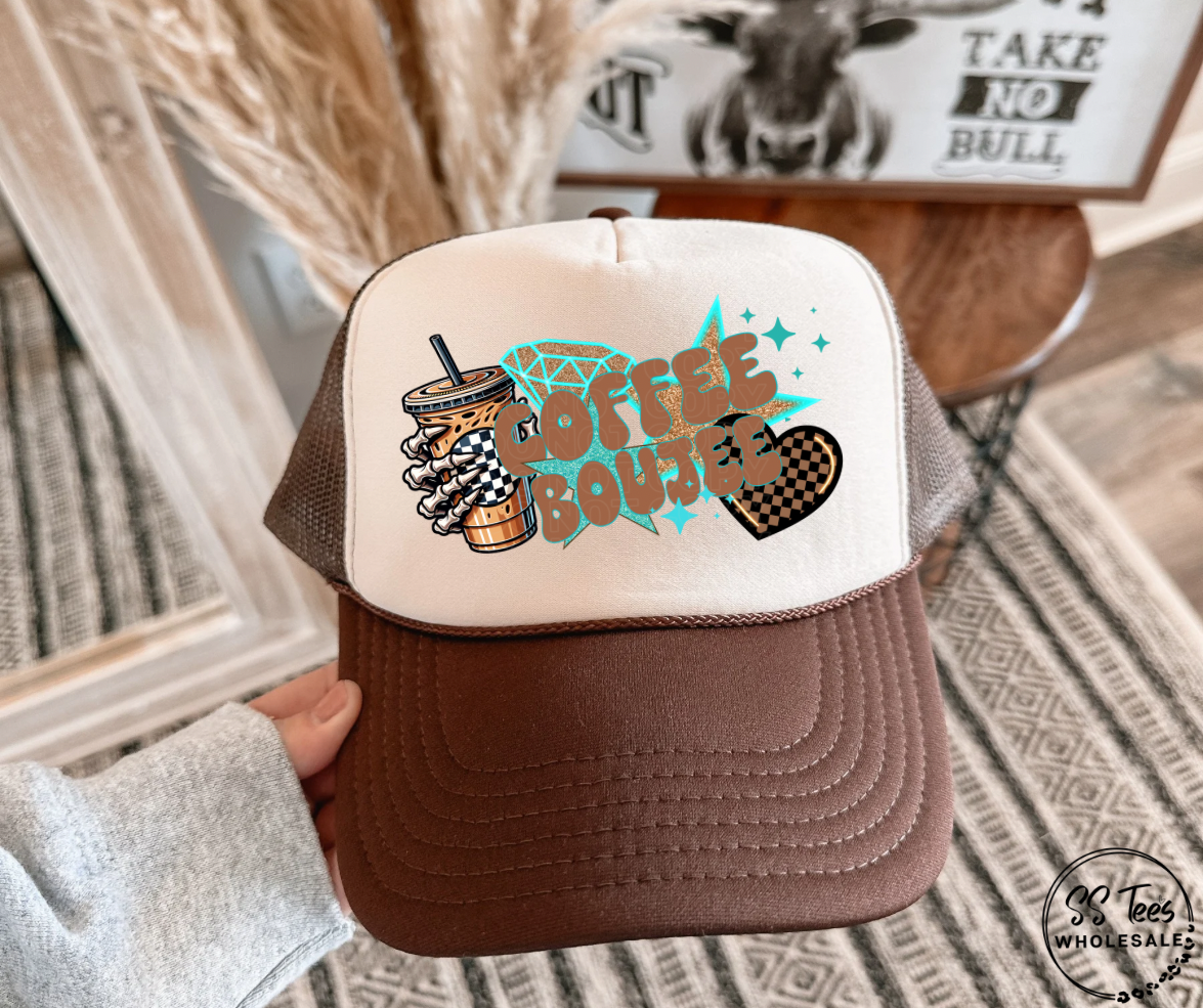 Coffee and Boujee Hat DTF/Sub Transfer