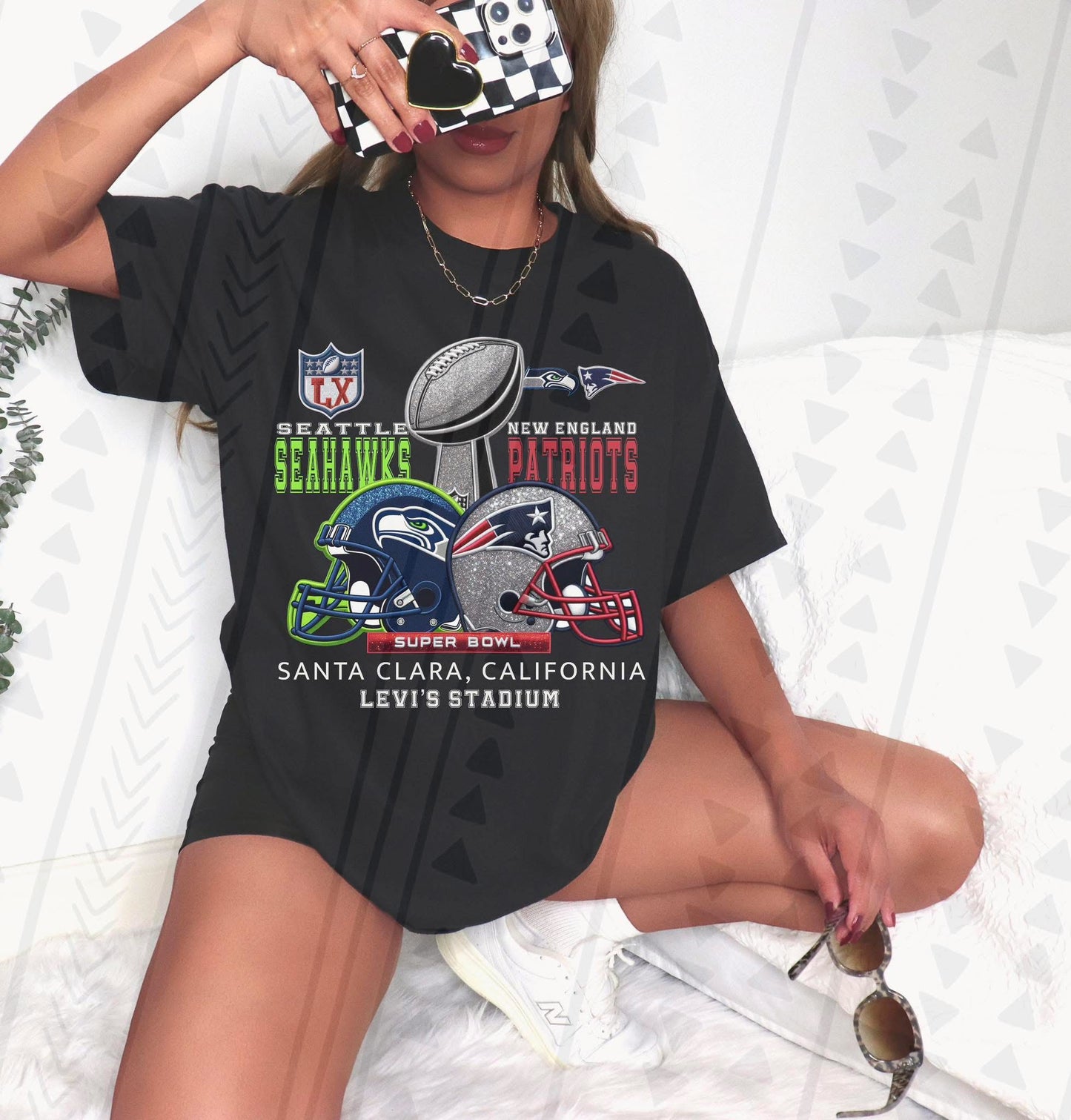 Faux Embroidered Trophies SB DTF Transfer