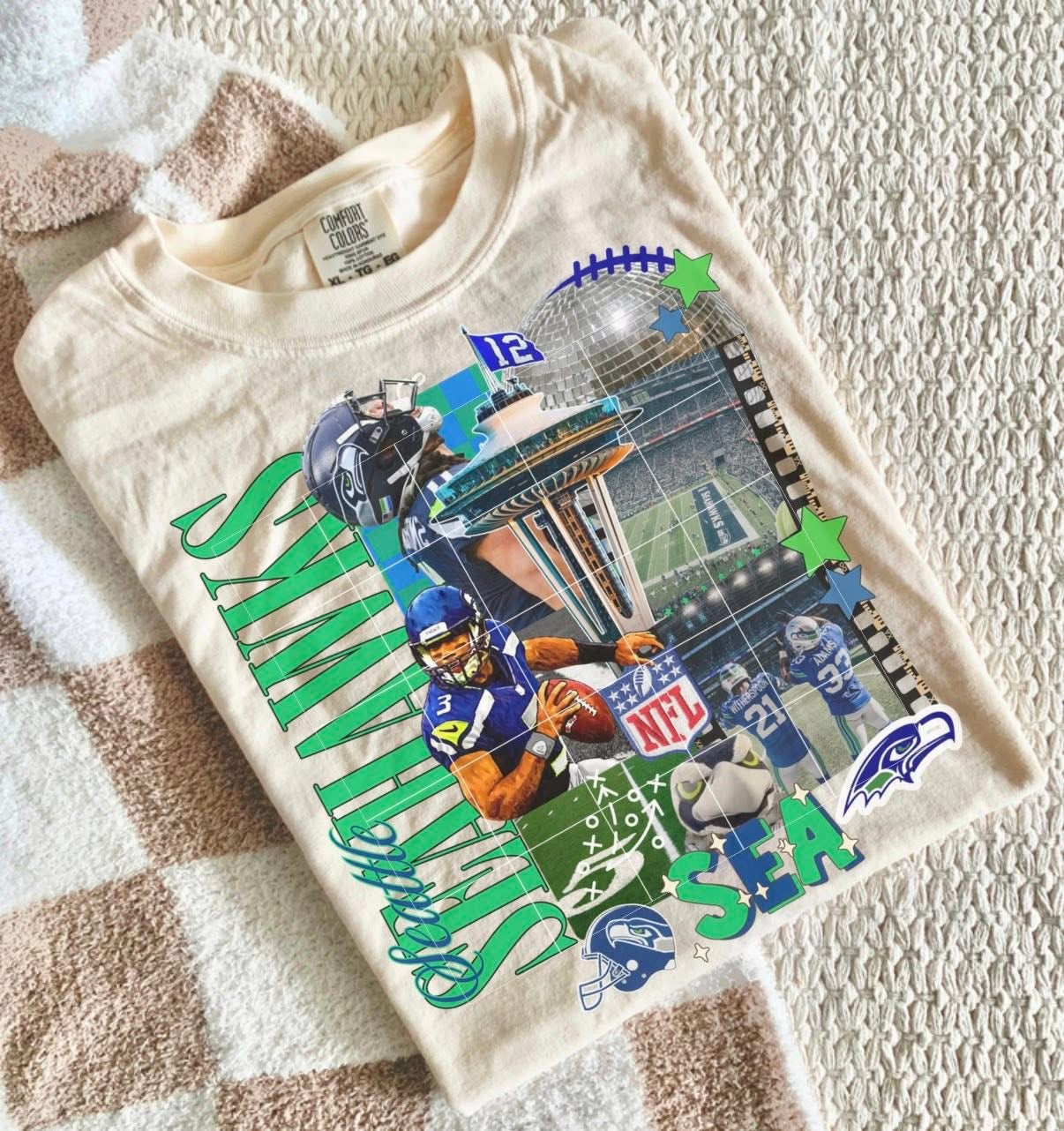 S Hawks Collage DTF Transfer