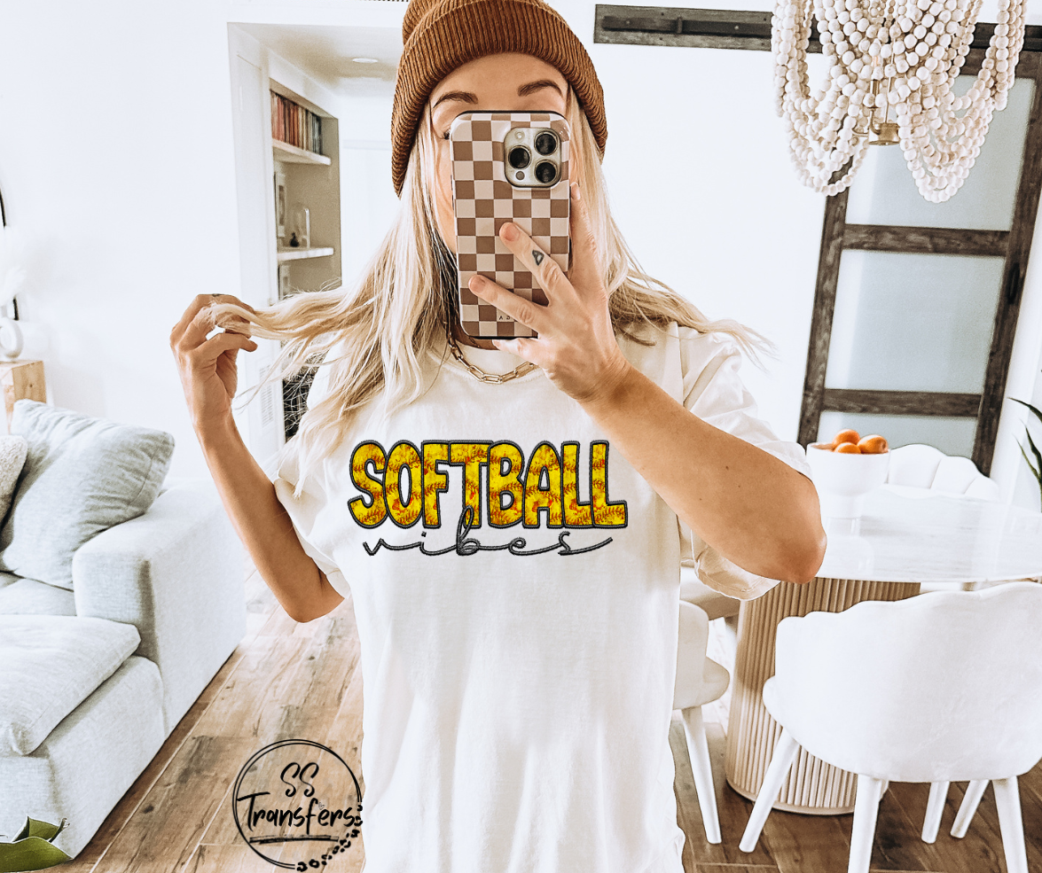Softball Vibes DTF Transfer
