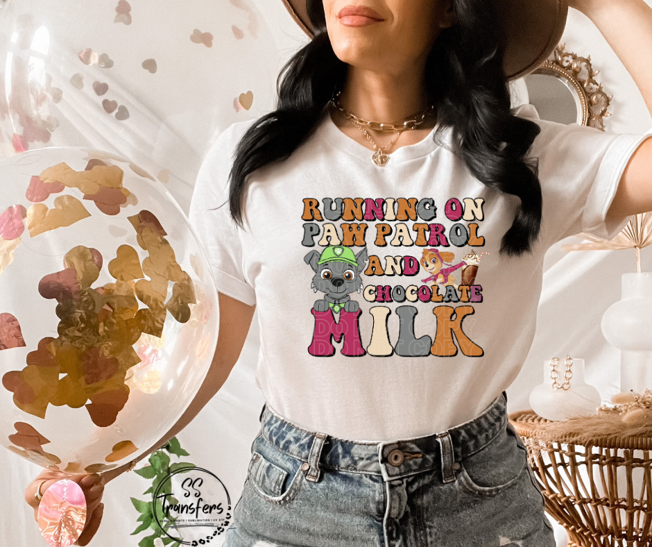 Paws and Chocolate Milk (pocket included) DTF Transfer