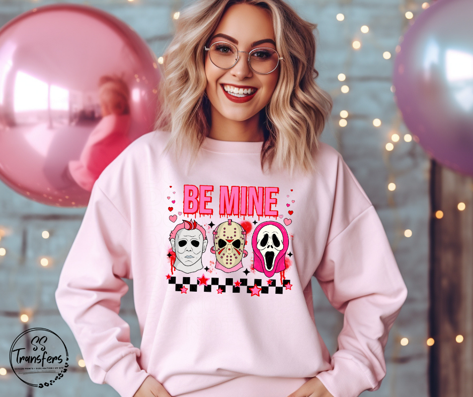 Be Mine Scary Guys DTF Transfer