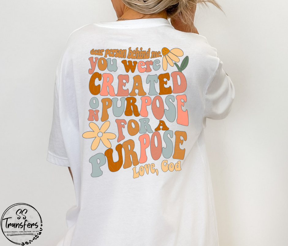 Dear Person Behind Me DTF Transfer