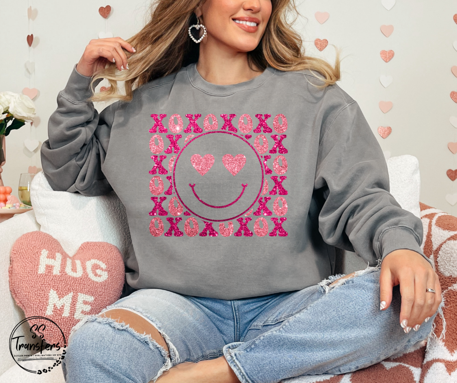 Happy Face XOXO DTF Transfer