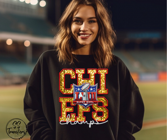 SB Champions Faux Embroidered DTF Transfer