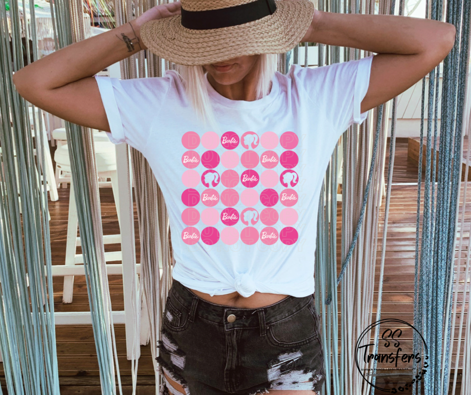 Pink Circles DTF Transfer