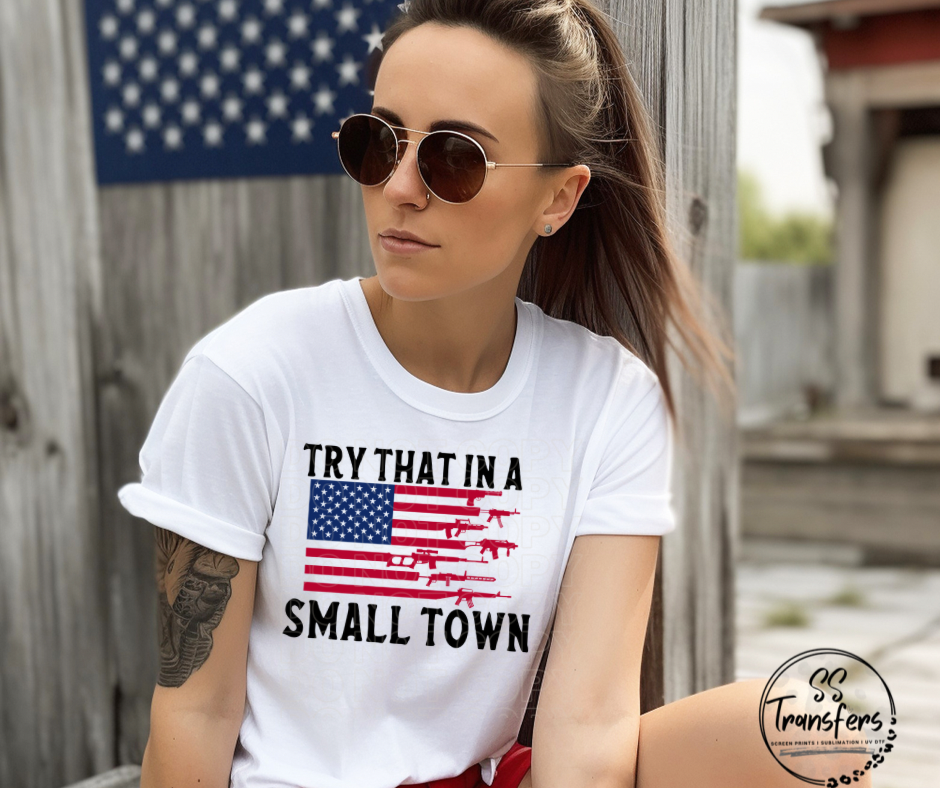 Red Flag Guns DTF Transfer