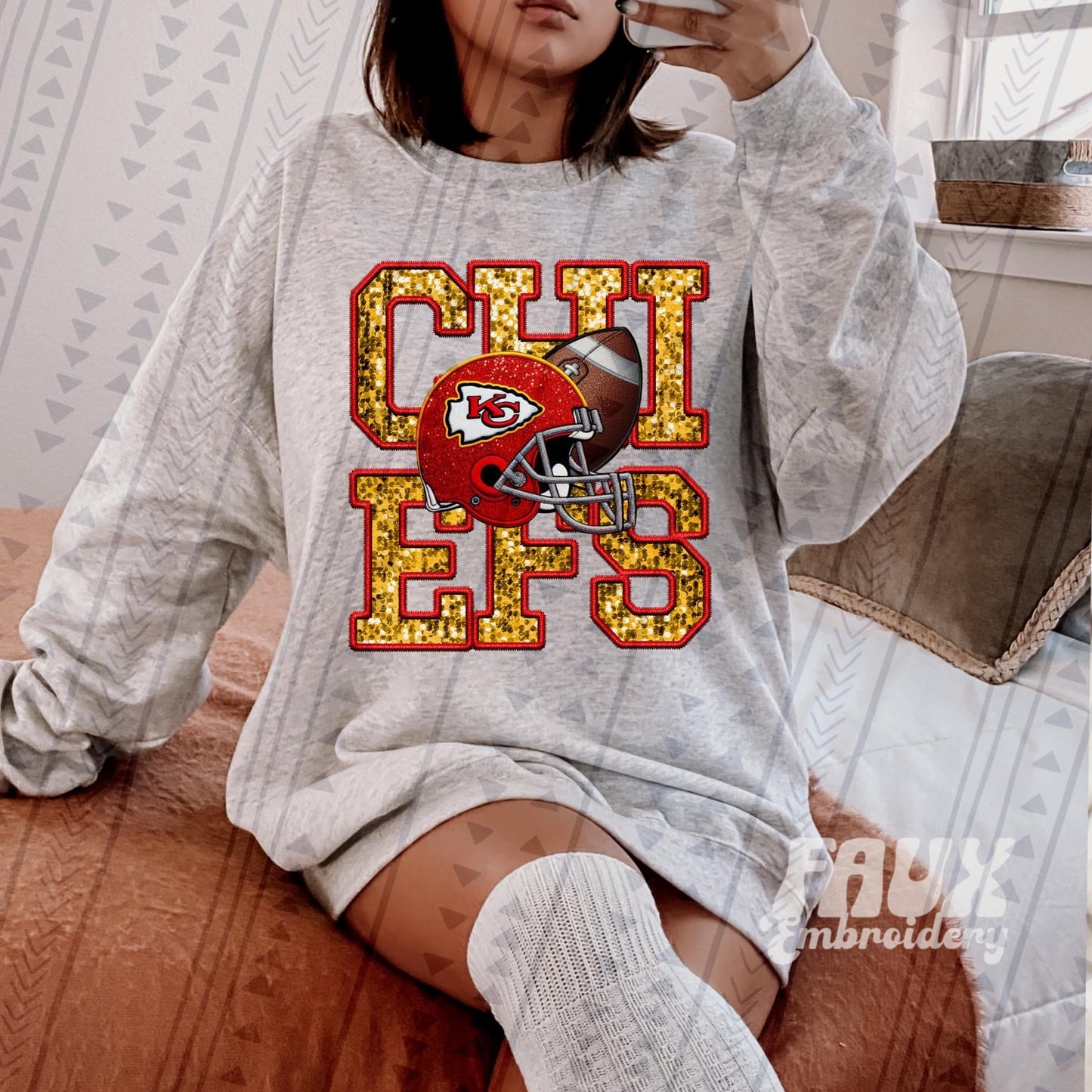 KC Faux Embroidered/Sequins DTF Transfer