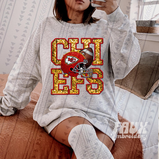 KC Faux Embroidered/Sequins DTF Transfer
