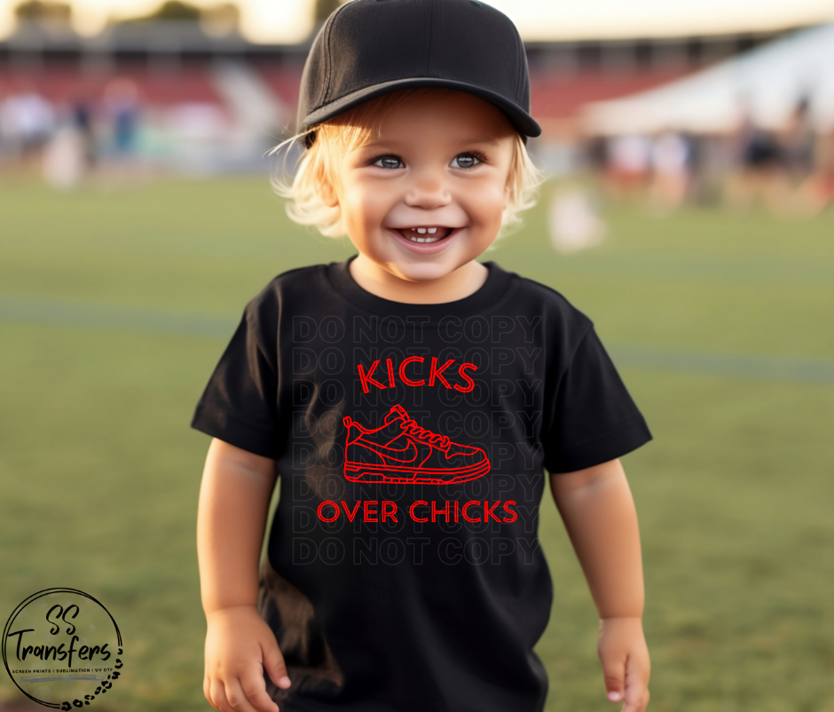 Kicks Over Chicks DTF Transfer