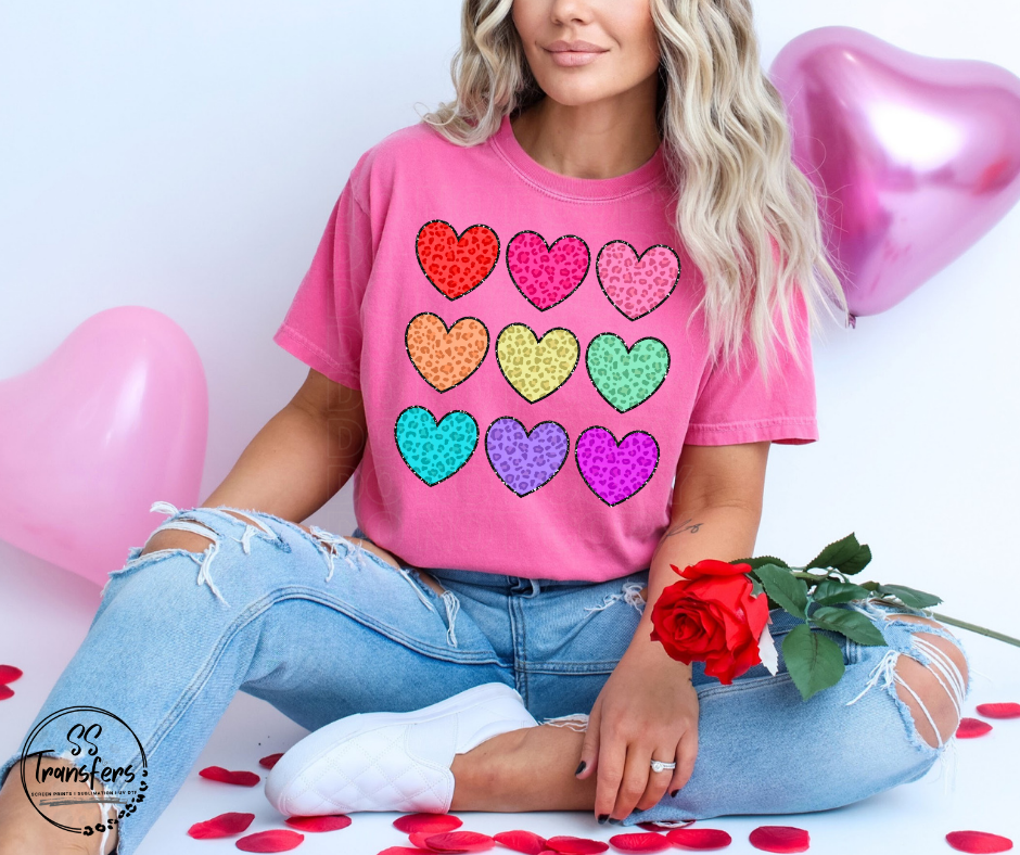 Stacked Hearts (Multiple Options) DTF Transfer