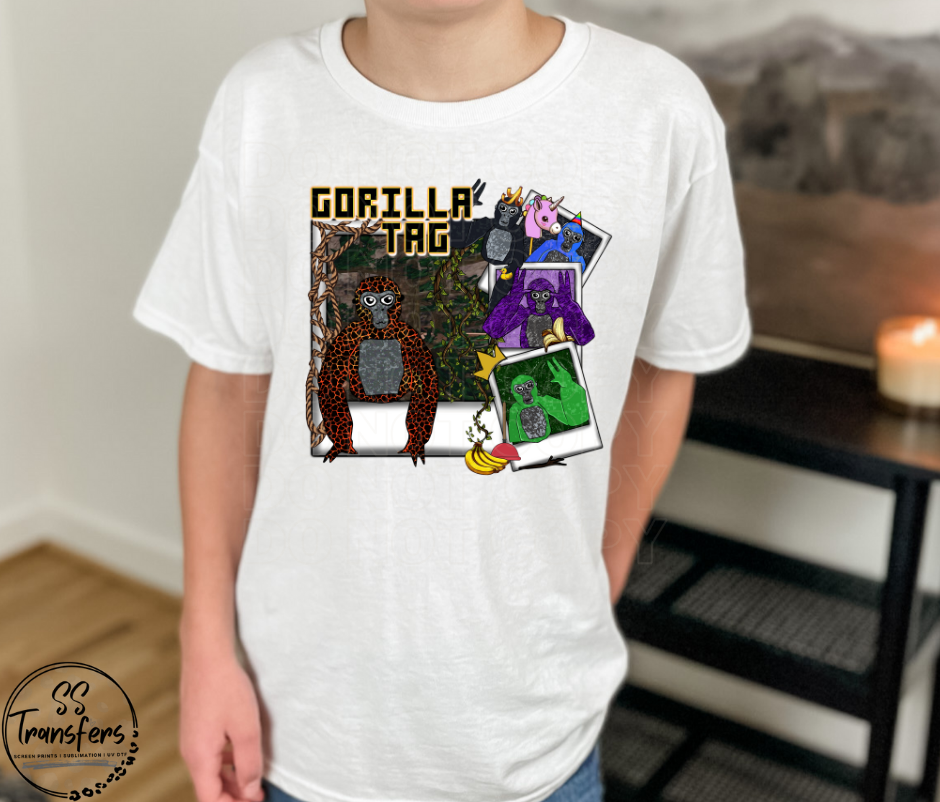 Monkey Tag DTF Transfer