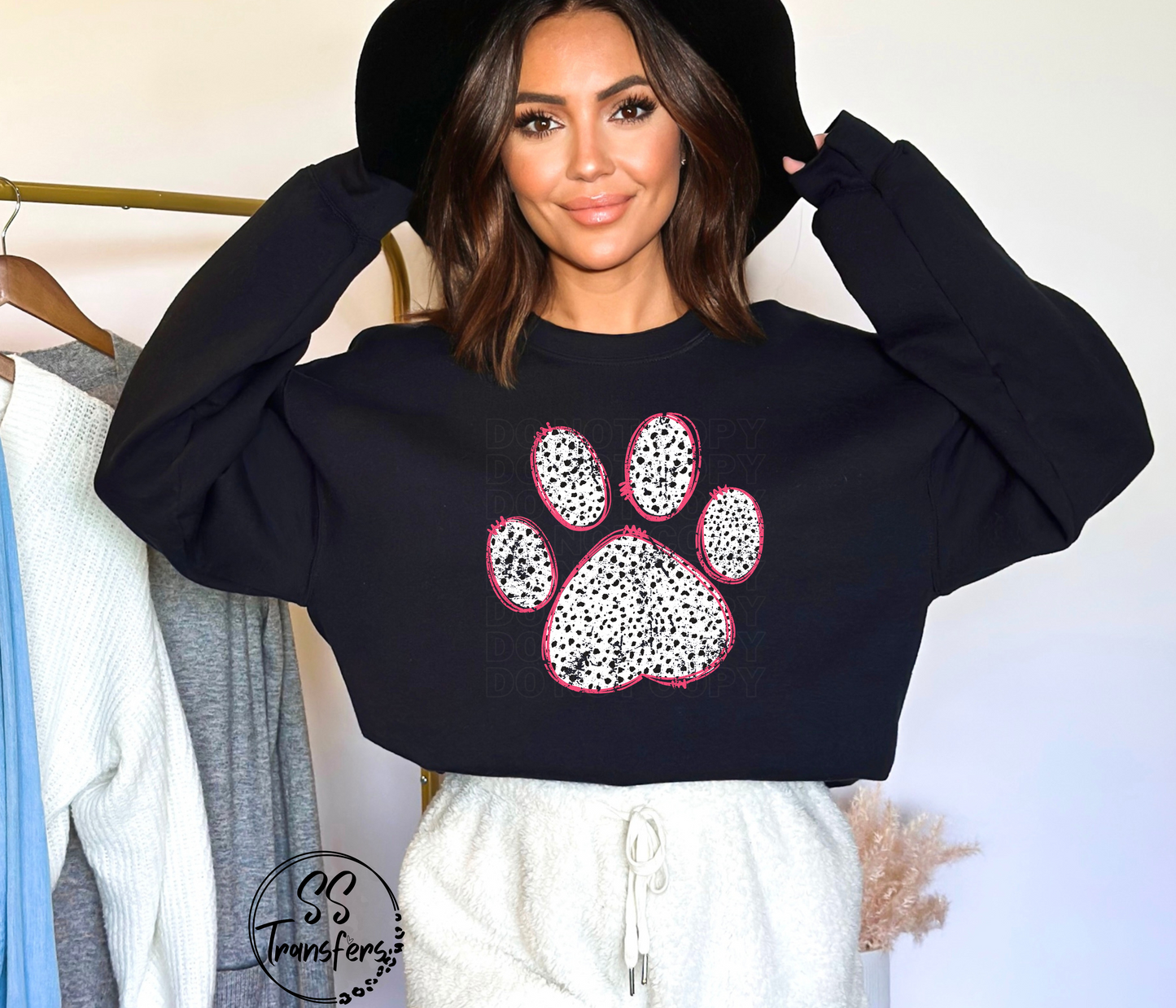 Dalmation Dot Paw Print DTF Transfer