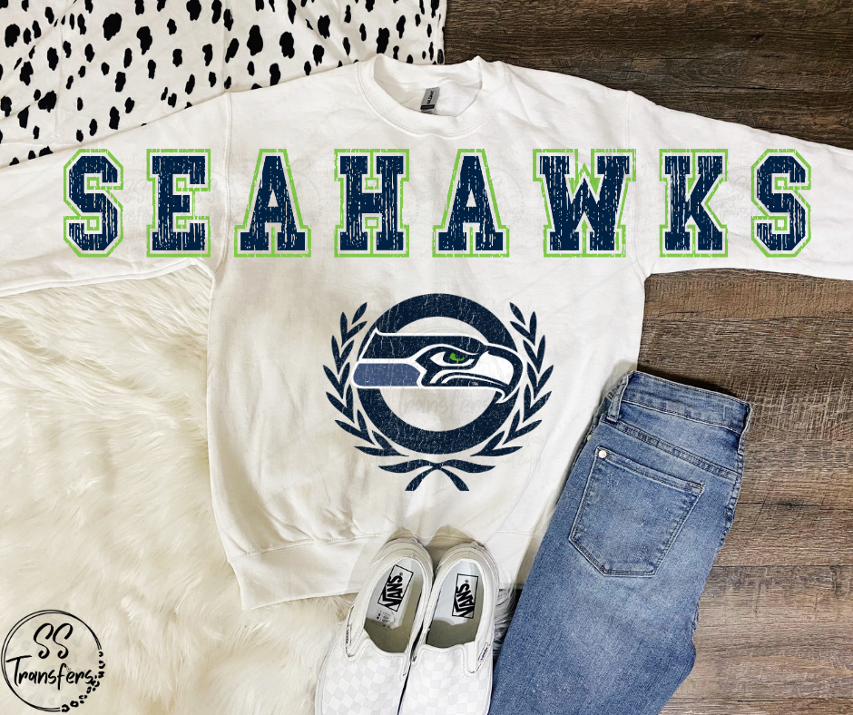 S Hawk Oversized Distressed Letters *SS Exclusive* DTF Transfer