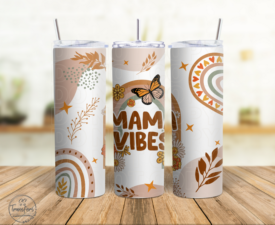 Mama Vibes Sub Tumbler Transfer