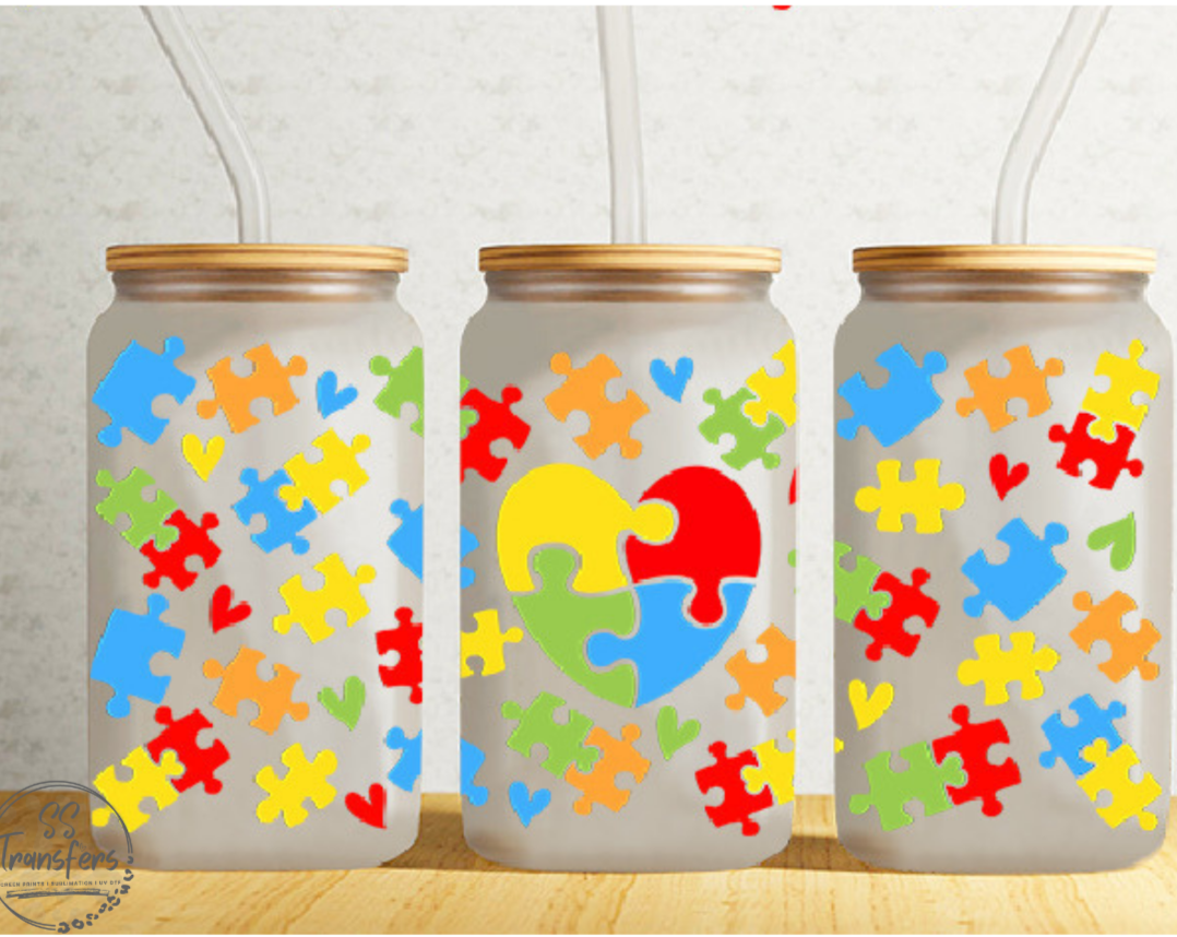 Puzzle Pieces Libbey UV Wrap