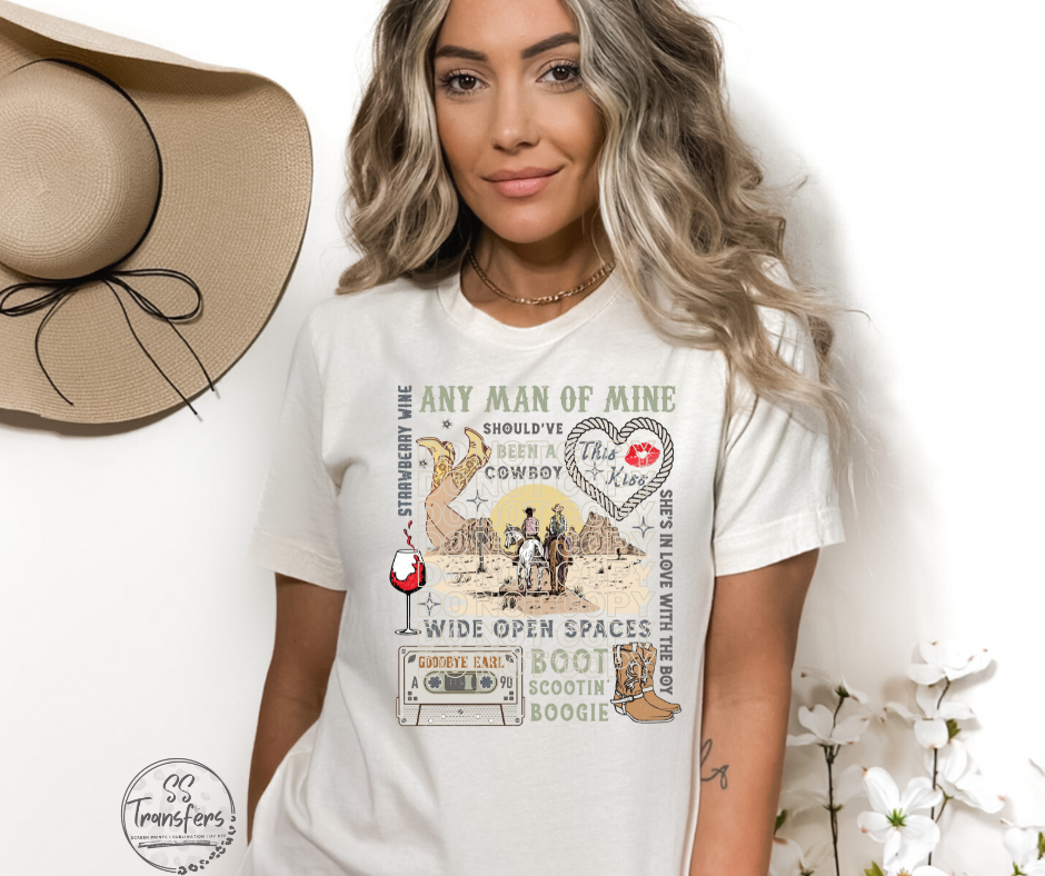 90's Country Screen Print Transfer